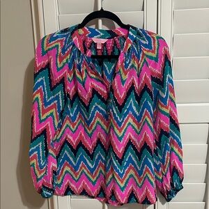 Colorful Lilly Pulitzer Chevron Women's Top